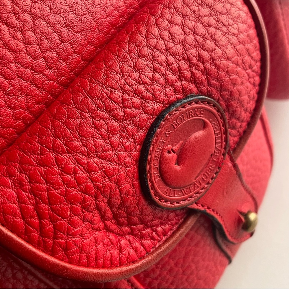 Dooney and Bourke awl Leather Explorer Double Pocket Crossbody Bag Red - Picture 8 of 16